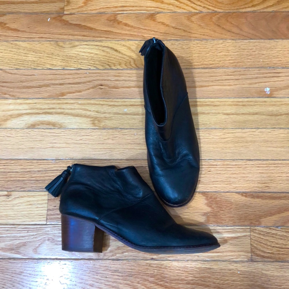 Tom’s Leather Tassel Booties
